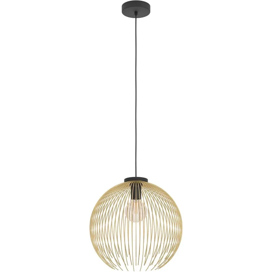 Pendellampe Venezuela Schwarz, gold B 40 cm