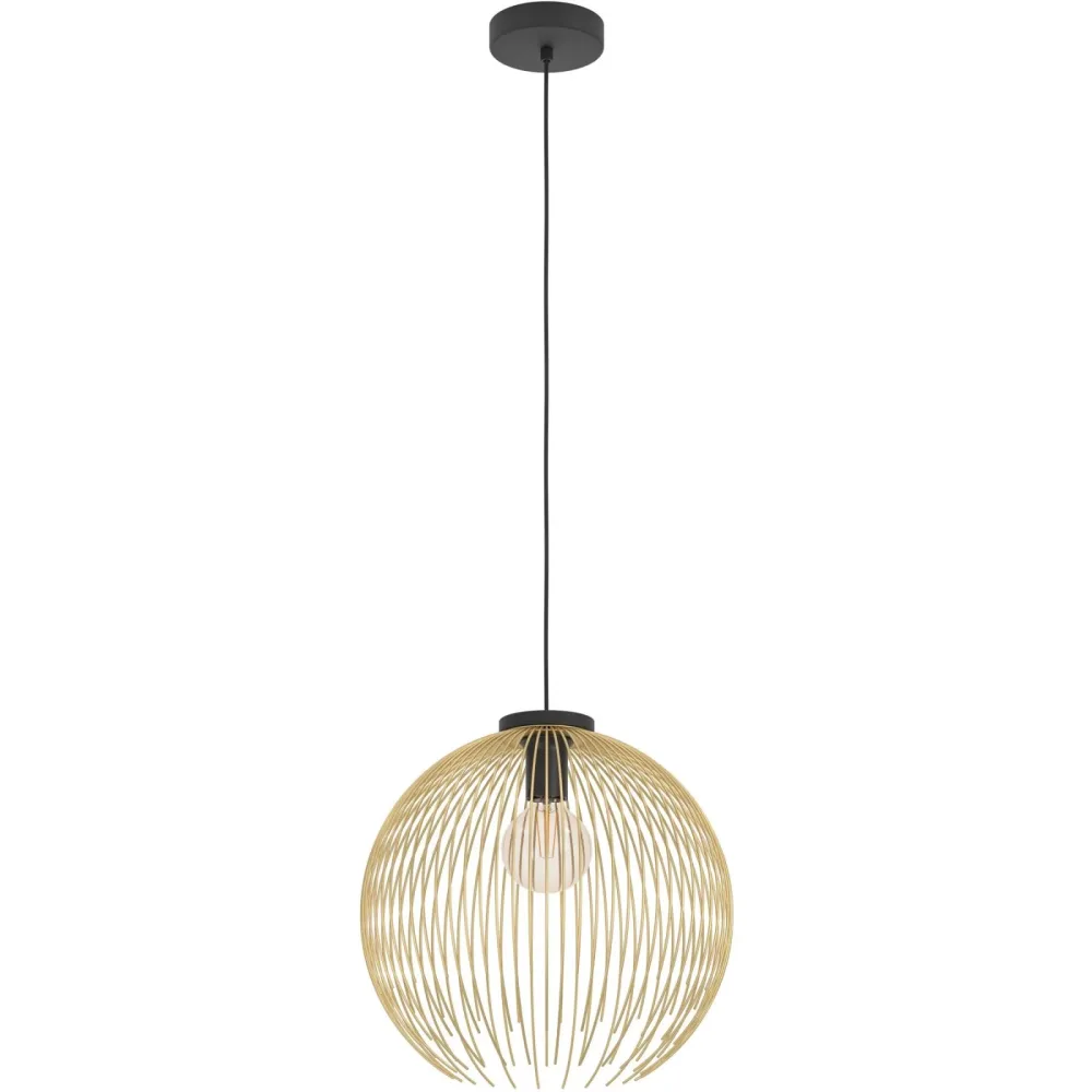 Pendellampe Venezuela Schwarz, gold B 40 cm