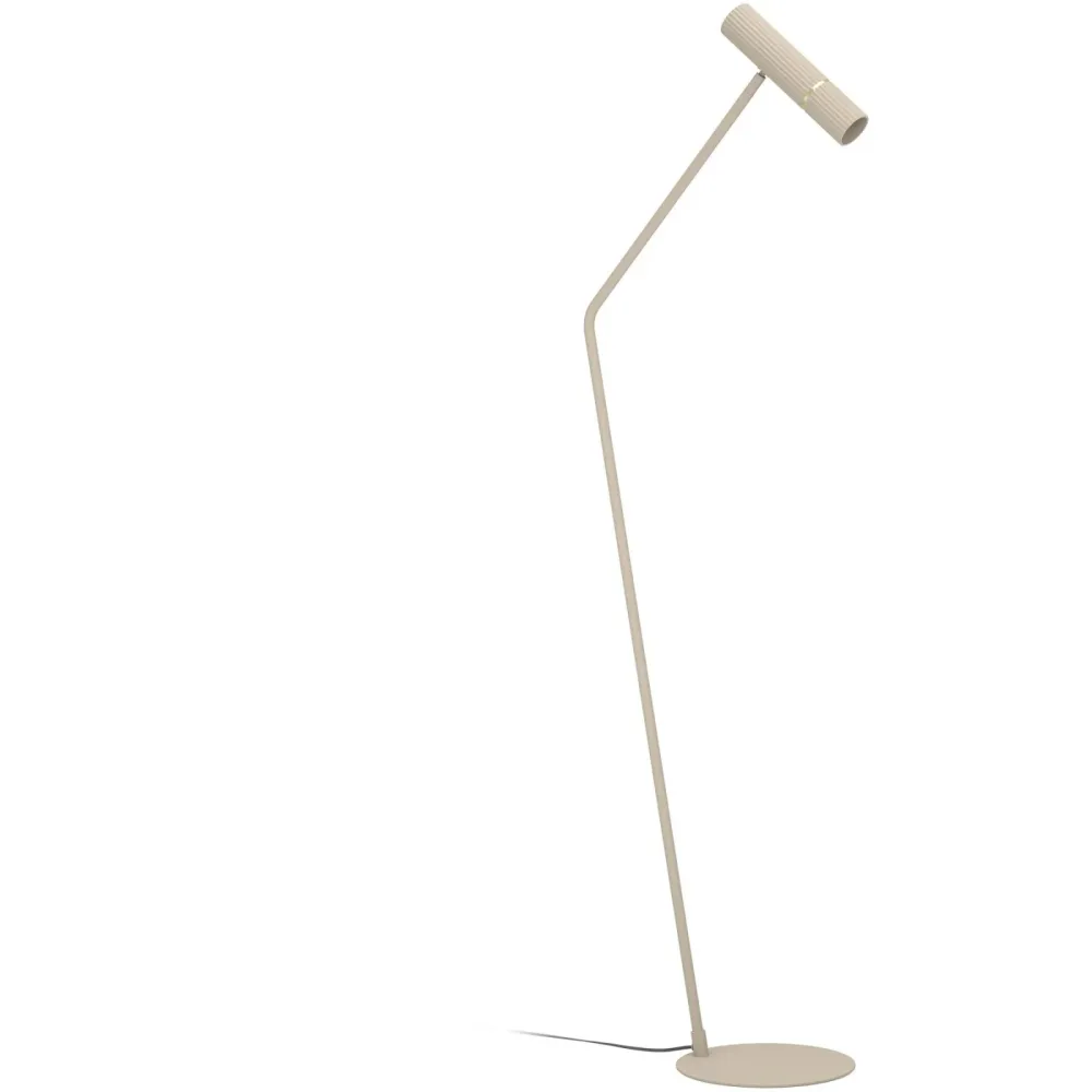 Stehlampe Caminia Sandfarben, messing-gebürstet H 158.5 cm