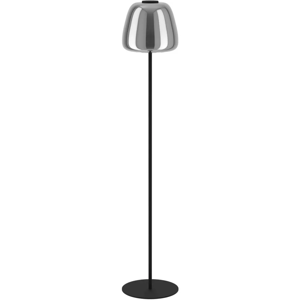 Stehlampe Alfero Schwarz 2000 lm Dimmbar H 139.5 cm