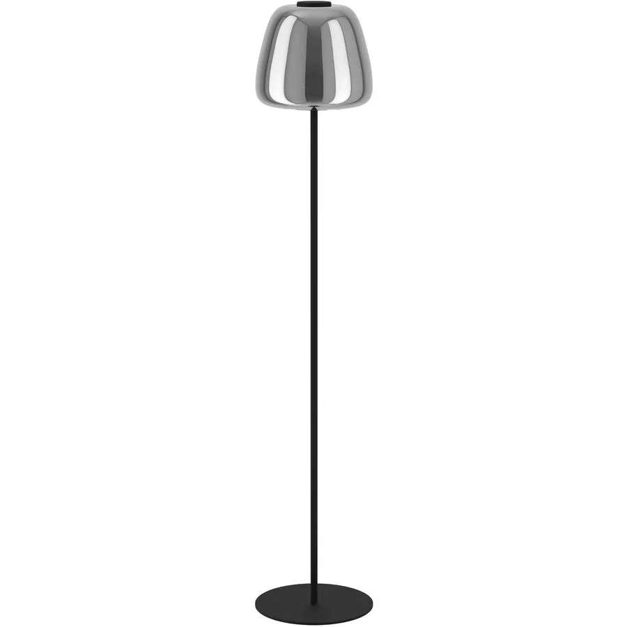 Stehlampe Alfero Schwarz 2000 lm Dimmbar H 139.5 cm