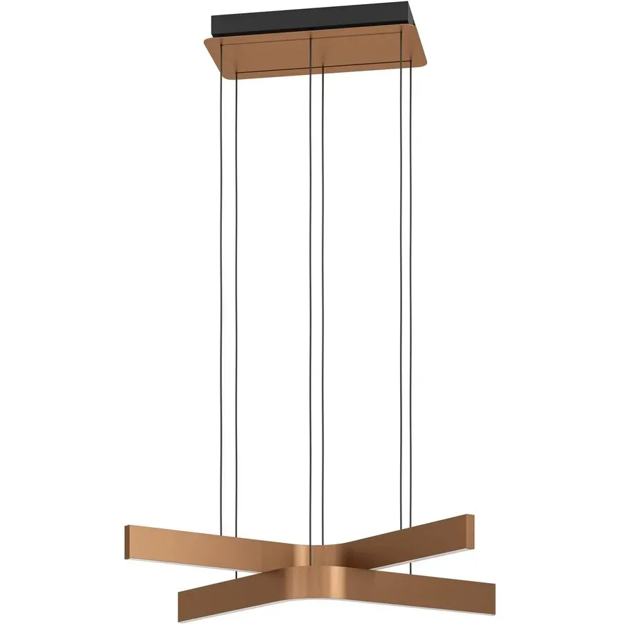Pendellampe Folcino Bronze, schwarz 3720 lm Dimmbar B 43.5 cm