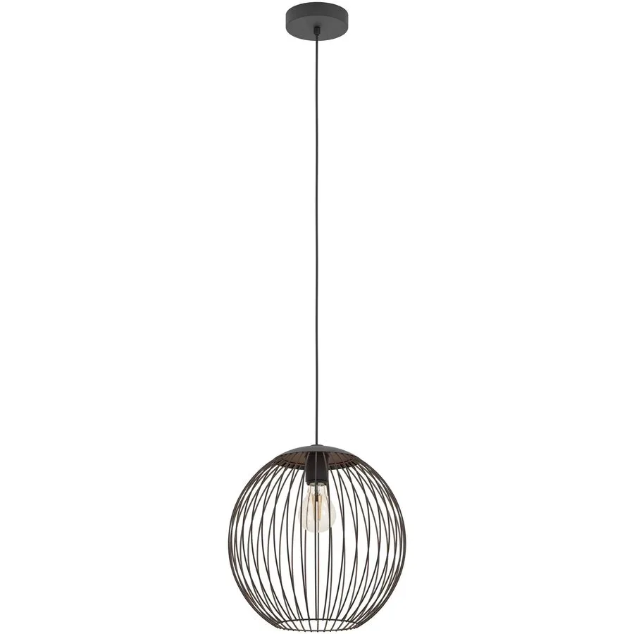 Pendellampe Almanzora Schwarz, kupfer B 32 cm