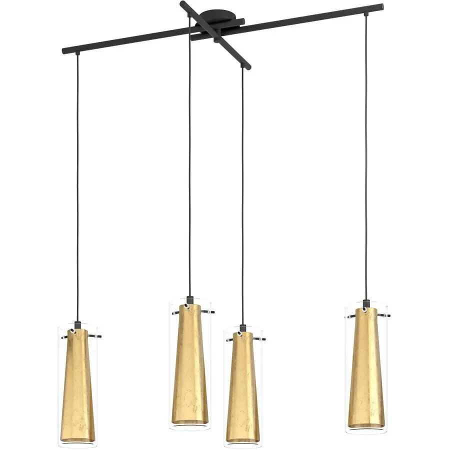 Pendellampe Pinto Gold Schwarz B 36 cm