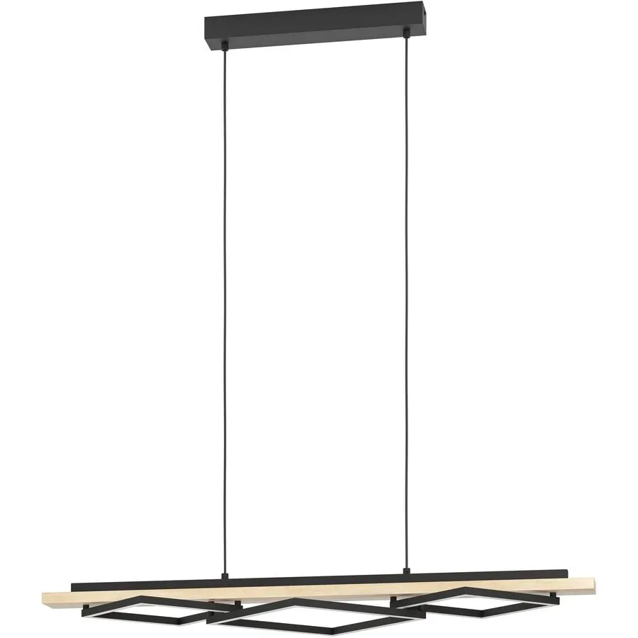 Pendellampe Boyal Schwarz, braun Dimmbar B 40 cm