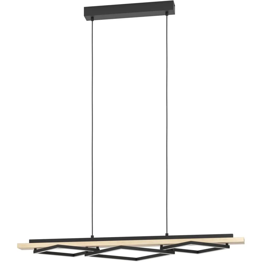Pendellampe Boyal Schwarz, braun Dimmbar B 40 cm