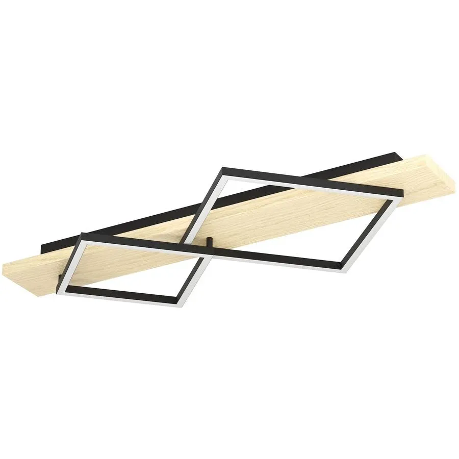 Deckenlampe Boyal Schwarz, braun B 40.5 cm