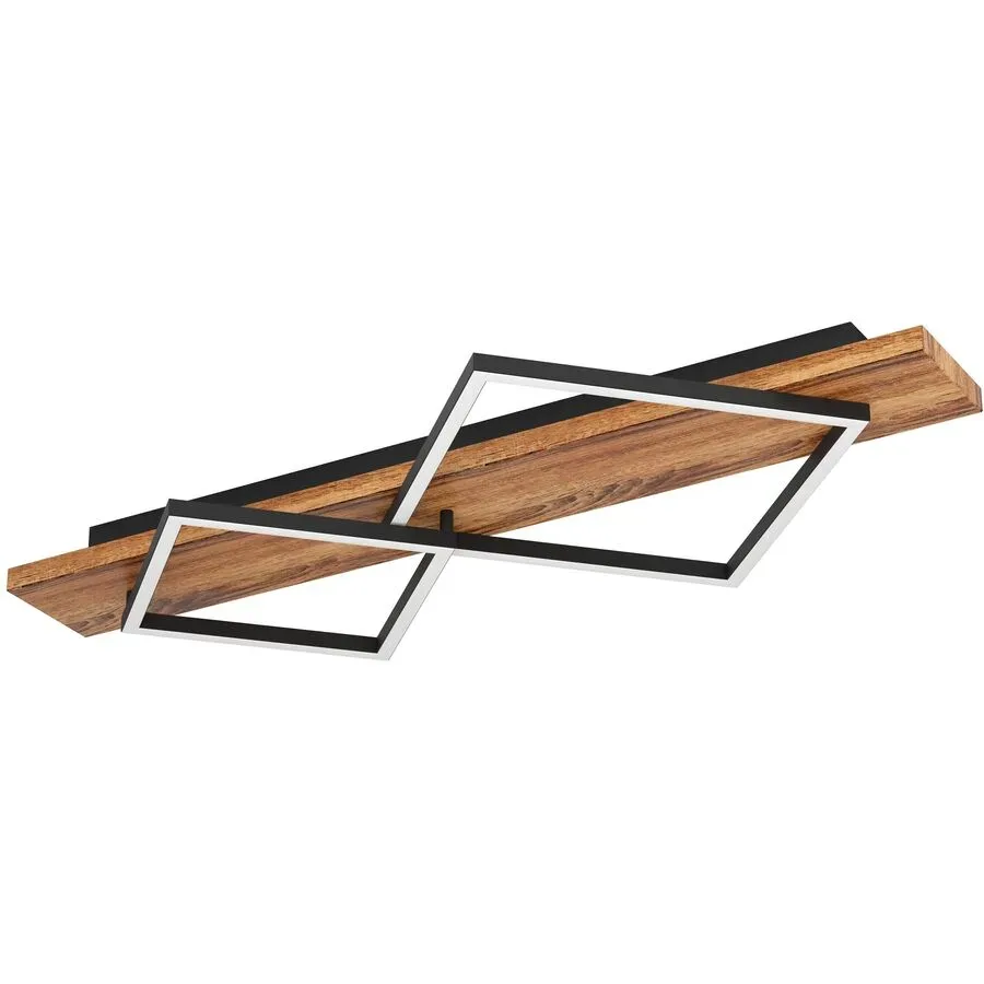 Deckenlampe Boyal Schwarz, braun rustikal B 40.5 cm