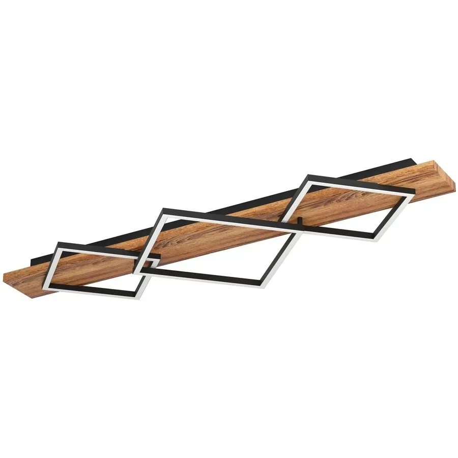 Deckenlampe Boyal Schwarz, braun rustikal B 40.5 cm