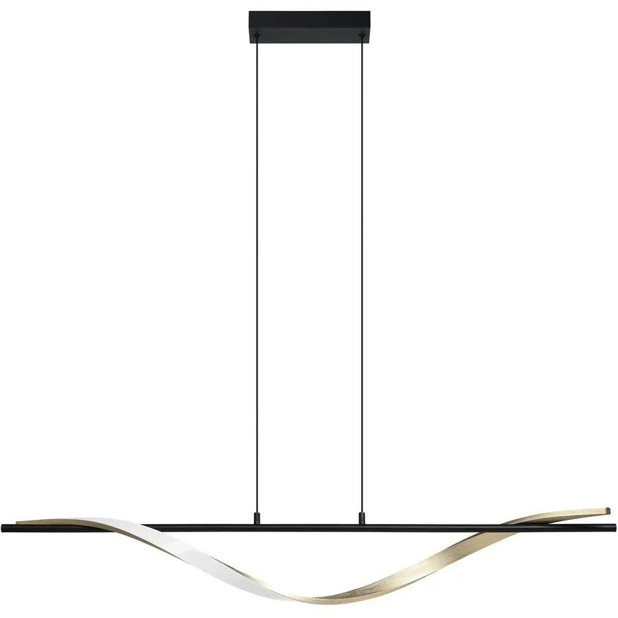 Pendellampe Conaprato Schwarz, messing-gebürstet 2500 lm B 11.5 cm