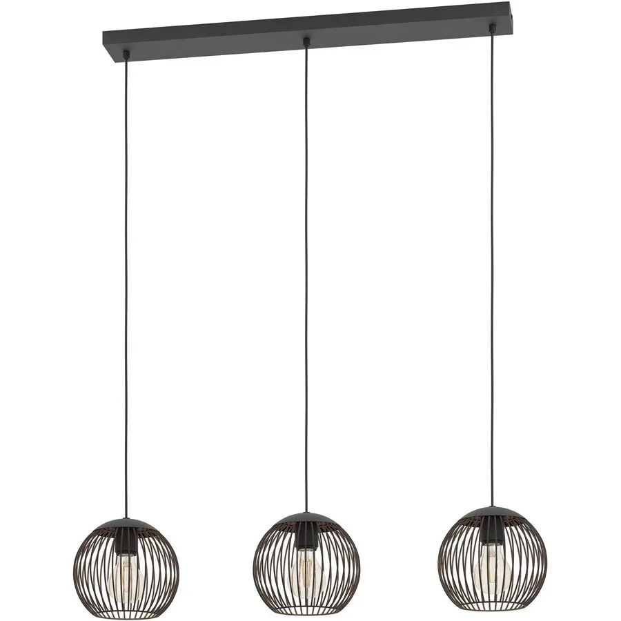 Pendellampe Almanzora Schwarz, kupfer B 20 cm