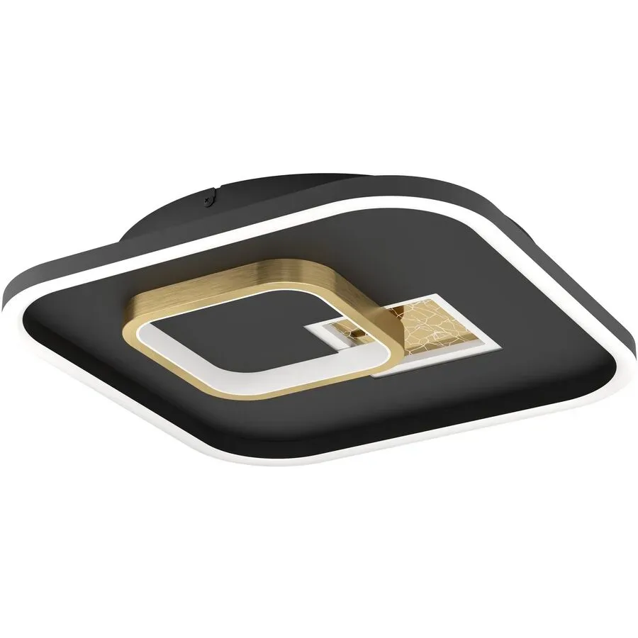 Deckenlampe Tiriolo schwarz / gold B 38 cm