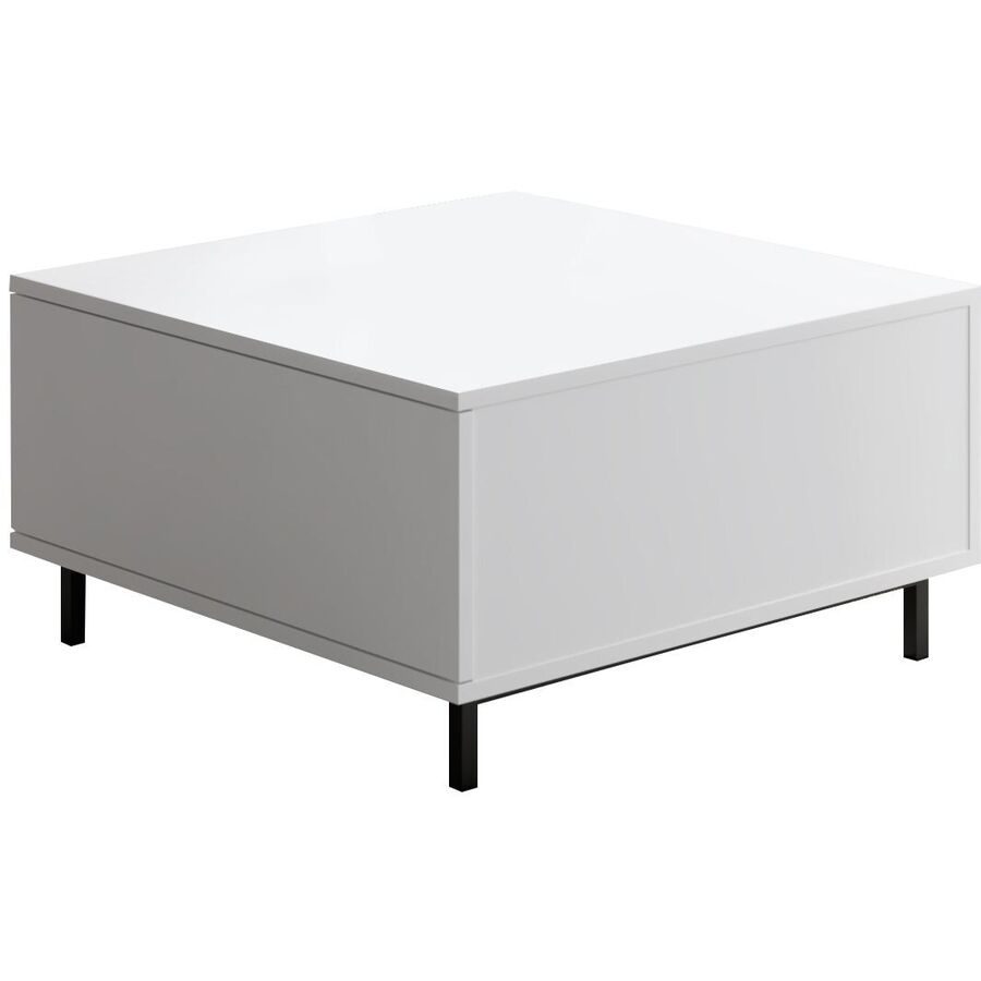 Salontisch Georis Holzwerkstoff B 75 cm - Farbe: Weiss - Material: 100% Melaminbeschichtete Kiefer - Salontisch