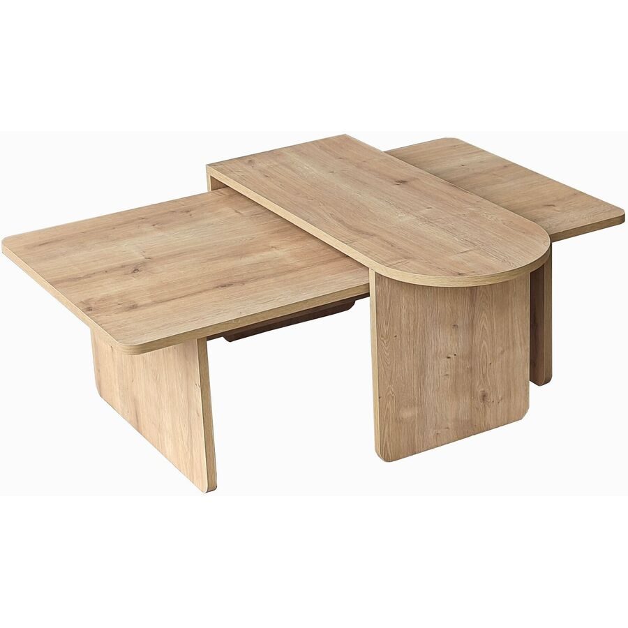 Salontisch Georis Bronze/Braun Holzwerkstoff B 82 cm - Farbe: Bronze, Saphir-Eiche - Material: 100% Melaminbeschichtete Kiefer - Salontisch