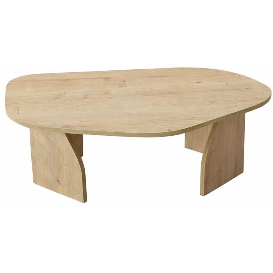 Salontisch Georis Braun Holzwerkstoff B 100 cm - Farbe: Saphir-Eiche - Material: 100% Melaminbeschichtete Kiefer - Salontisch