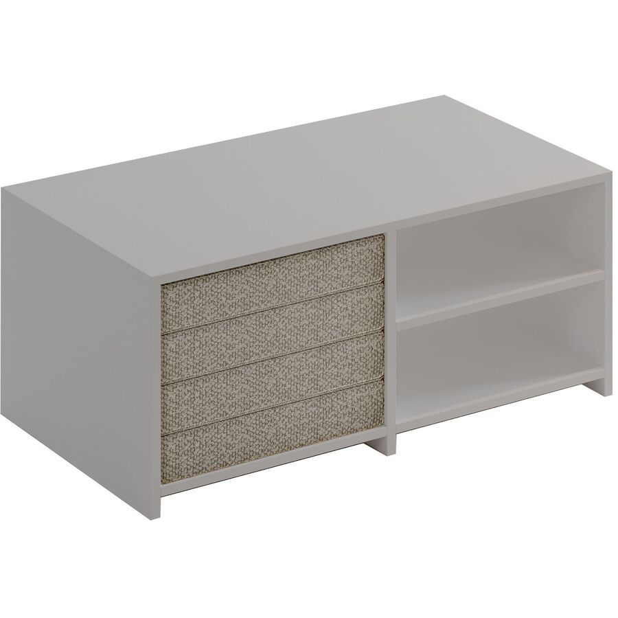 Salontisch Georis Weiss Holzwerkstoff B 90 cm - Material: 100% Melaminbeschichtete Kiefer - Salontisch