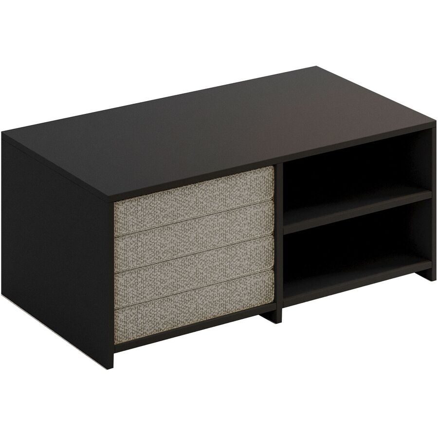 Salontisch Georis Grau Holzwerkstoff B 90 cm - Farbe: anthrazit - Material: 100% Melaminbeschichtete Kiefer - Salontisch
