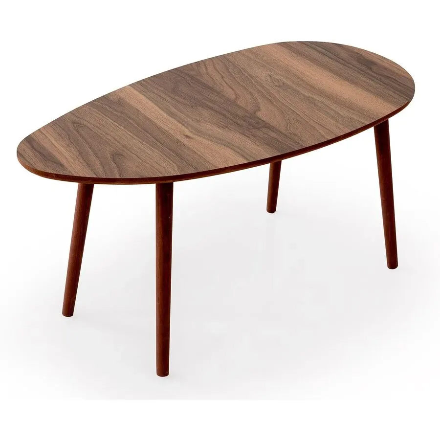 Salontisch Georis Braun MDF B 100 cm - Farbe: Nussbaum - Material: 100% MDF