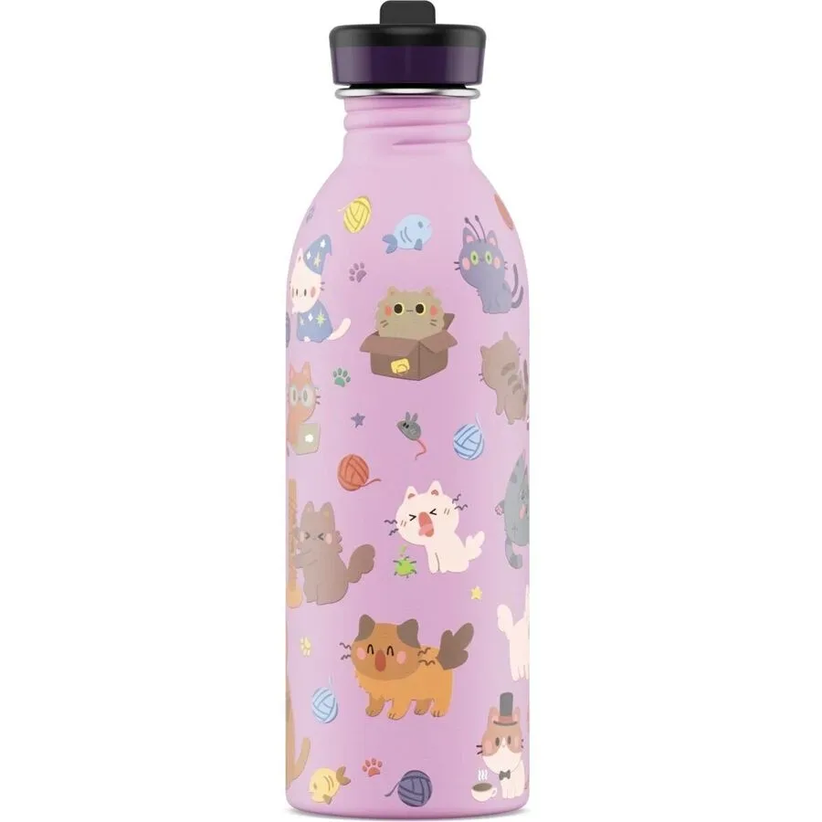 Trinkflasche 24 Bottles Meow Friends Edelstahl 500 ml B 6.5 cm