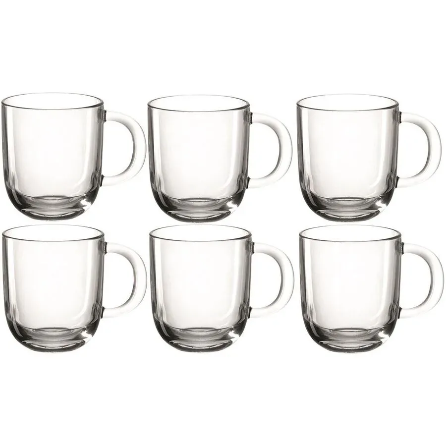 Kaffeetassen-Set Leonardo Transparent Glas H 15 cm 400 ml