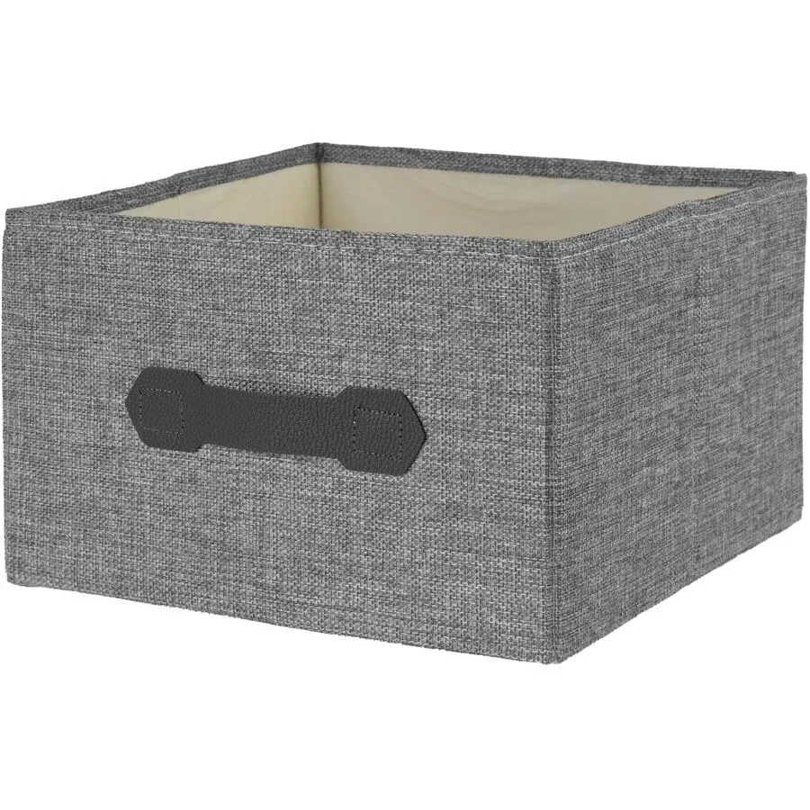 Aufbewahrungsbox COCON Grau Leinen/Stoff B 27 T 27 H 18 cm - Aufbewahrungsbox