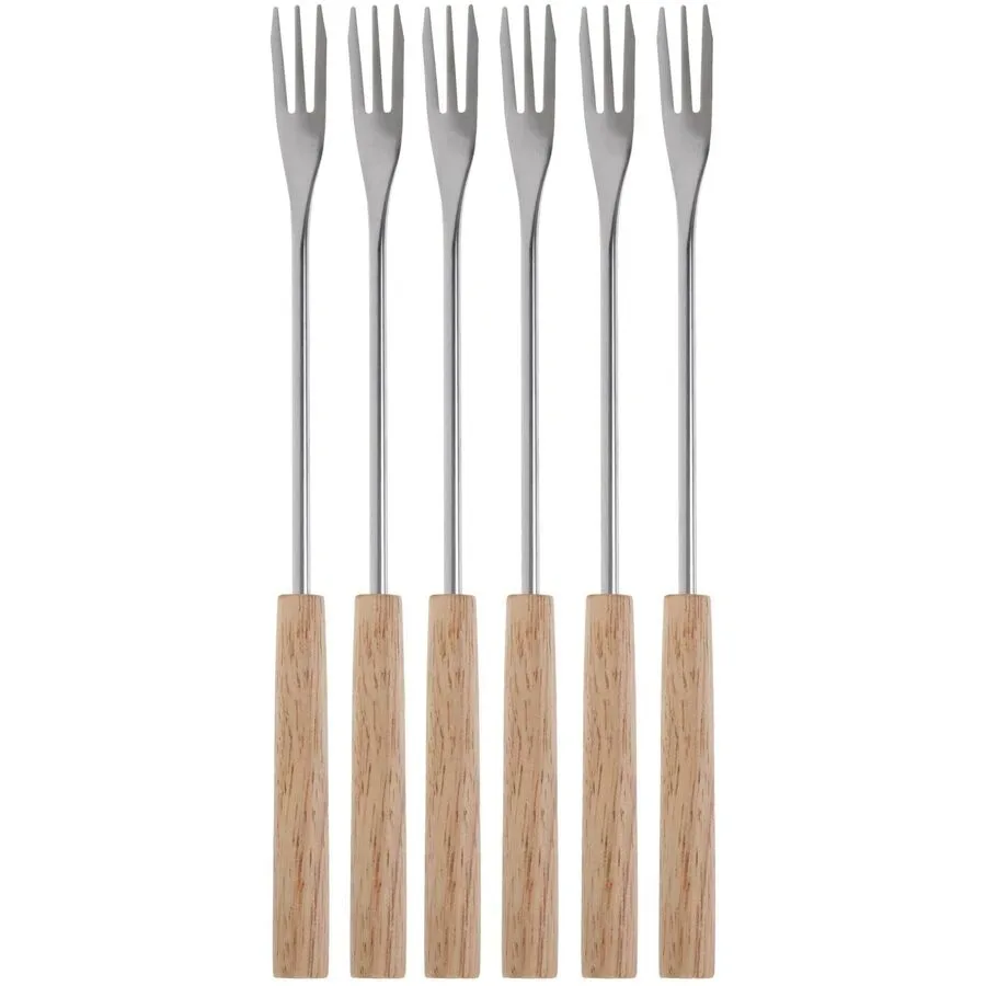 Fonduegabeln COCON Silber/Braun Edelstahl T 26 cm - Fonduegabeln