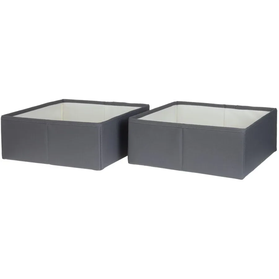 Aufbewahrungsbox COCON Grau Stoff B 29 T 29 H 12 cm - Aufbewahrungsbox
