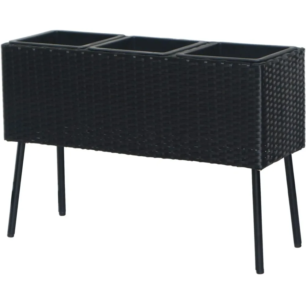 Hochbeet COCON - Farbe: schwarz - Material: Kunststoff/Eisen