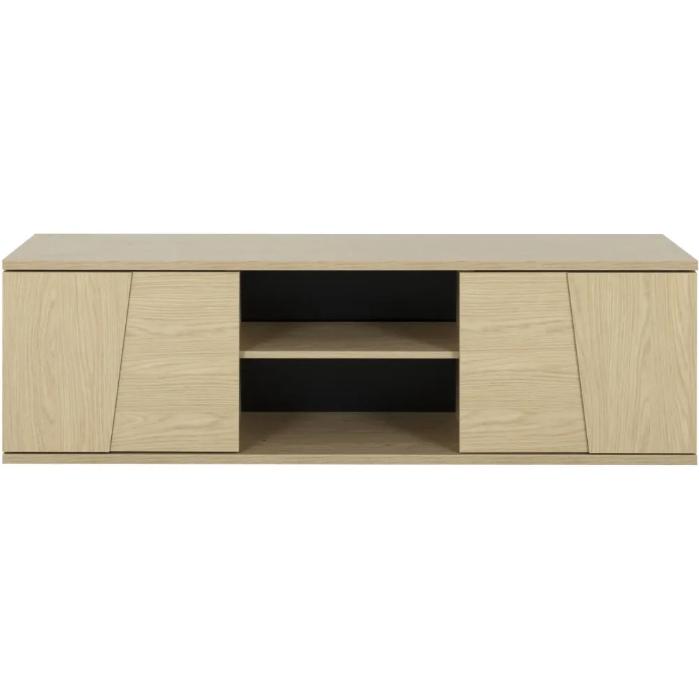TV-Möbel Solrig Braun Holz 160 cm 49 cm 40 cm - Farbe: eiche - Material: Holzwerkstoff - TV-Möbel