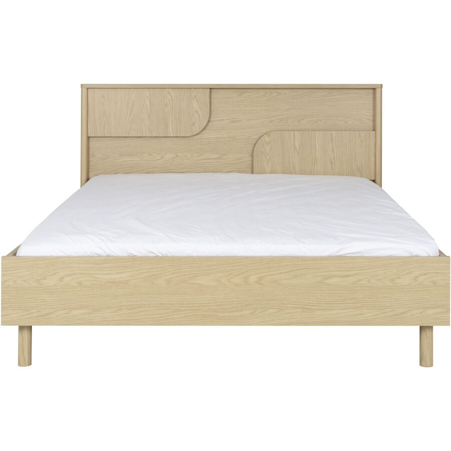 Bett Sammy Braun Holz 140 x 200 cm - Farbe: eiche - Material: Holzwerkstoff - Bett