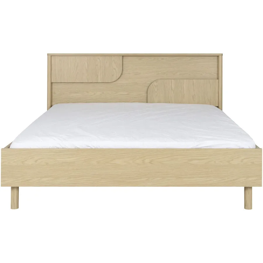 Bett Sammy Braun Holz 160 x 200 cm - Farbe: eiche - Material: Holzwerkstoff - Bett