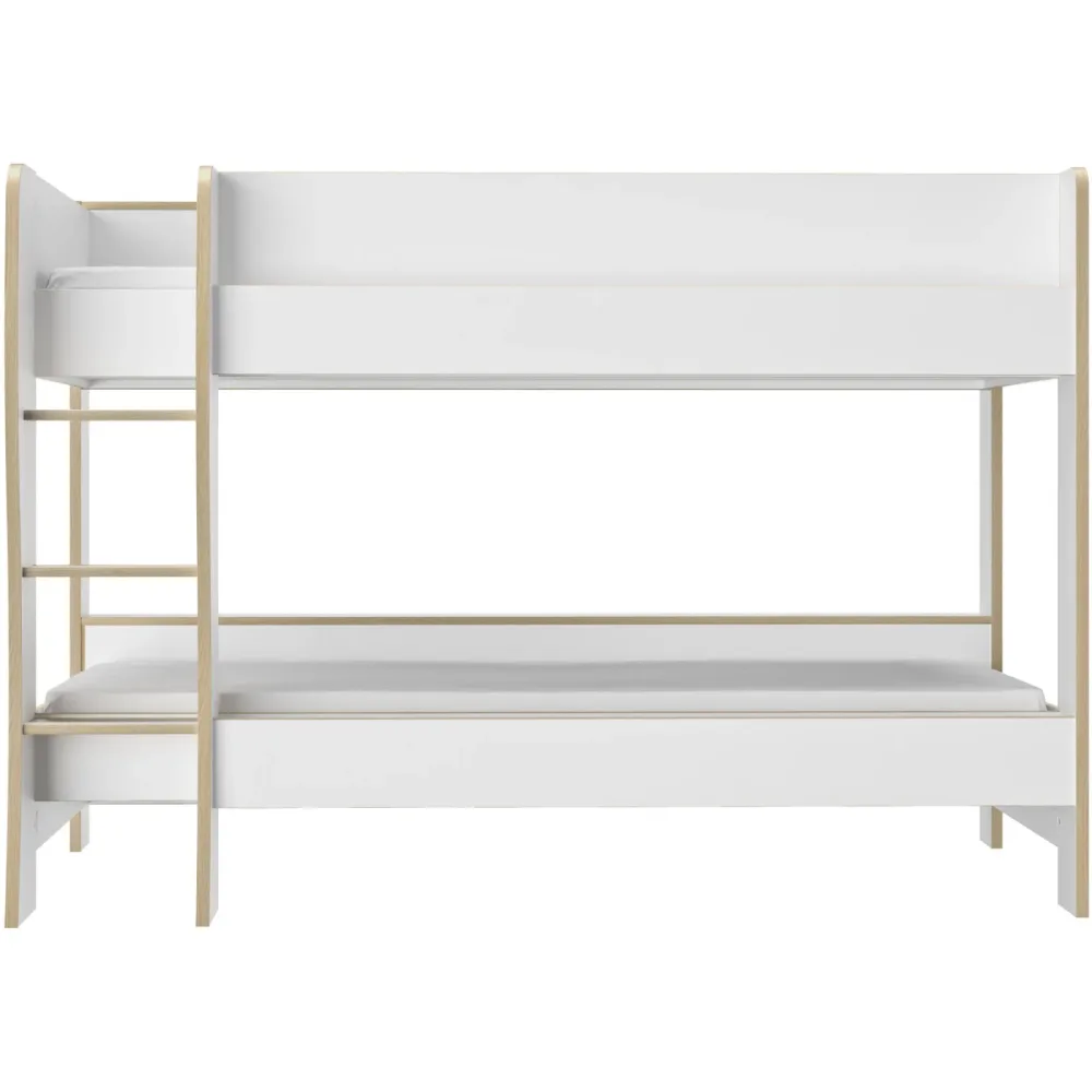 Kinderbett Kelly Weiss Holz 90 x 200 cm - Material: Holzwerkstoff - Kinderbett