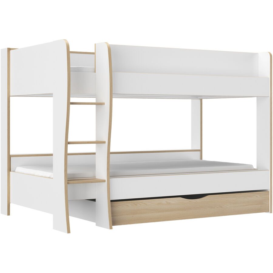 Kinderbett Kelly Weiss Holz 90 x 200 cm - Material: Holzwerkstoff - Kinderbett