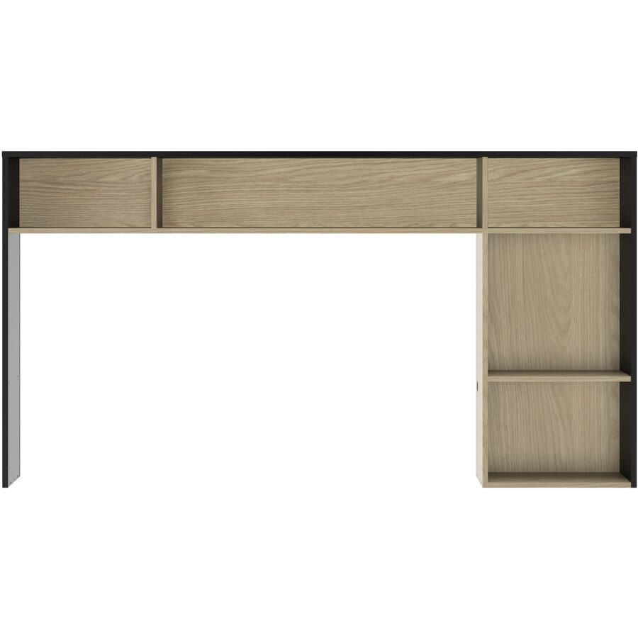 Bettzubehör Natty Schwarz/Braun Holz 196 cm 22 cm - Farbe: schwarz/Eiche - Material: Holzwerkstoff - Bettzubehör