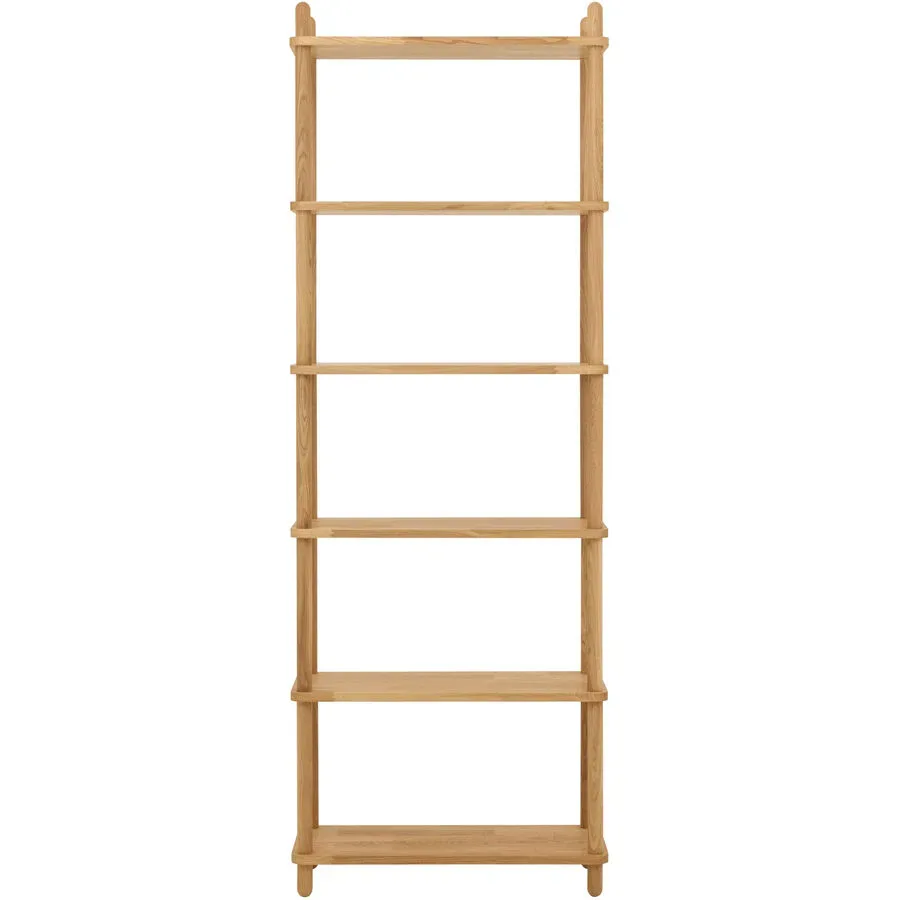 Regal Maura Braun Holz 72 cm 203 cm - Farbe: eiche - Regal