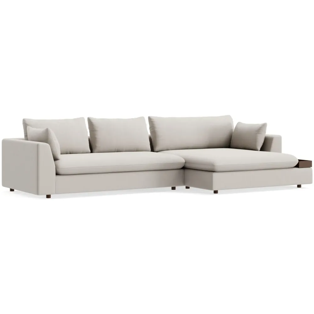 Ecksofa Milou Beige Stoff 334 cm 165 cm - Möbel Konfigurator: Traummöbel individuell zusammenstellen - Ecksofa