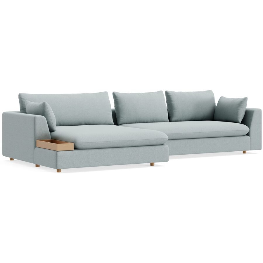 Ecksofa Milou Cyan Stoff 334 cm 165 cm - Farbe: türkis - Möbel Konfigurator: Traummöbel individuell zusammenstellen - Ecksofa