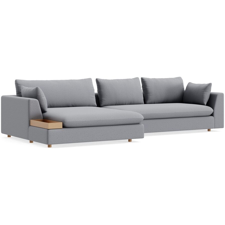 Ecksofa Milou Grau Stoff 334 cm 165 cm - Farbe: Grey - Möbel Konfigurator: Traummöbel individuell zusammenstellen - Ecksofa
