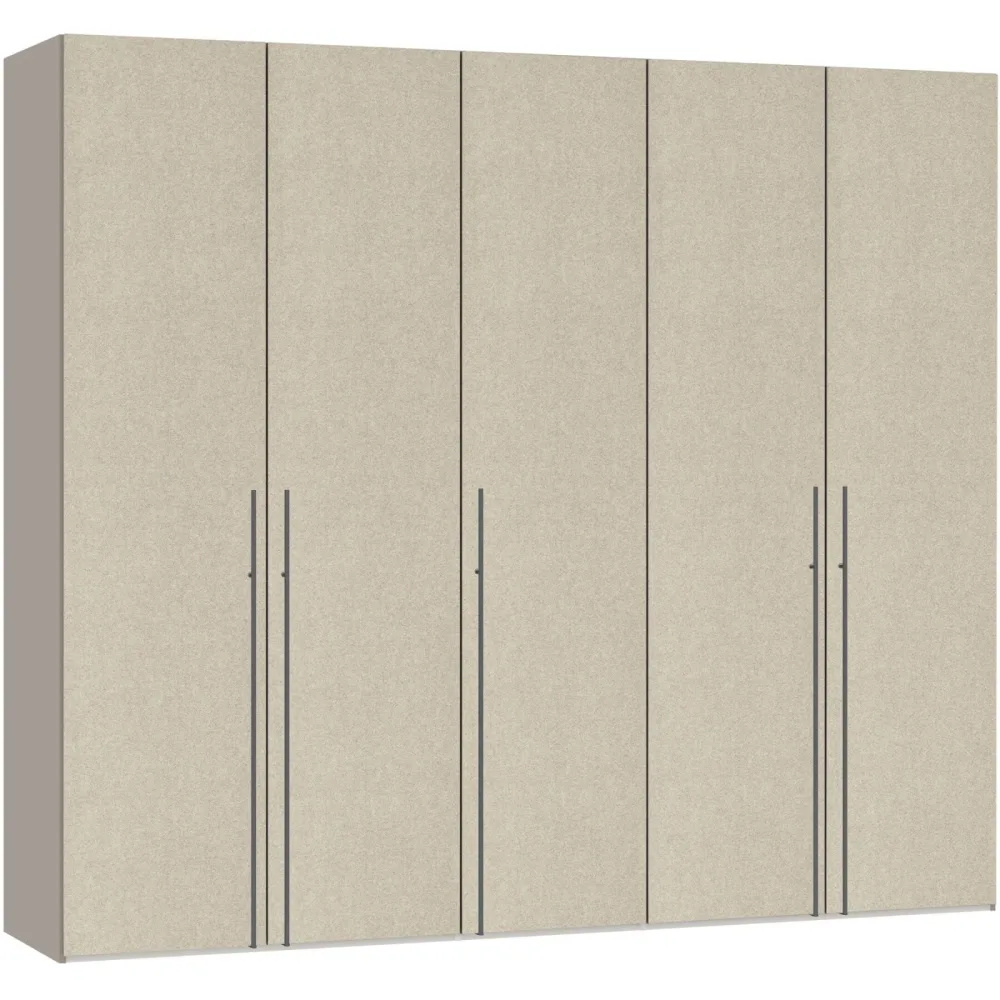 Kleiderschrank Arena Drehtüren Beige Holz 253 cm 59 cm 220 cm - Material: Holzwerkstoff - Schweizer Möbelhersteller - Kleiderschrank