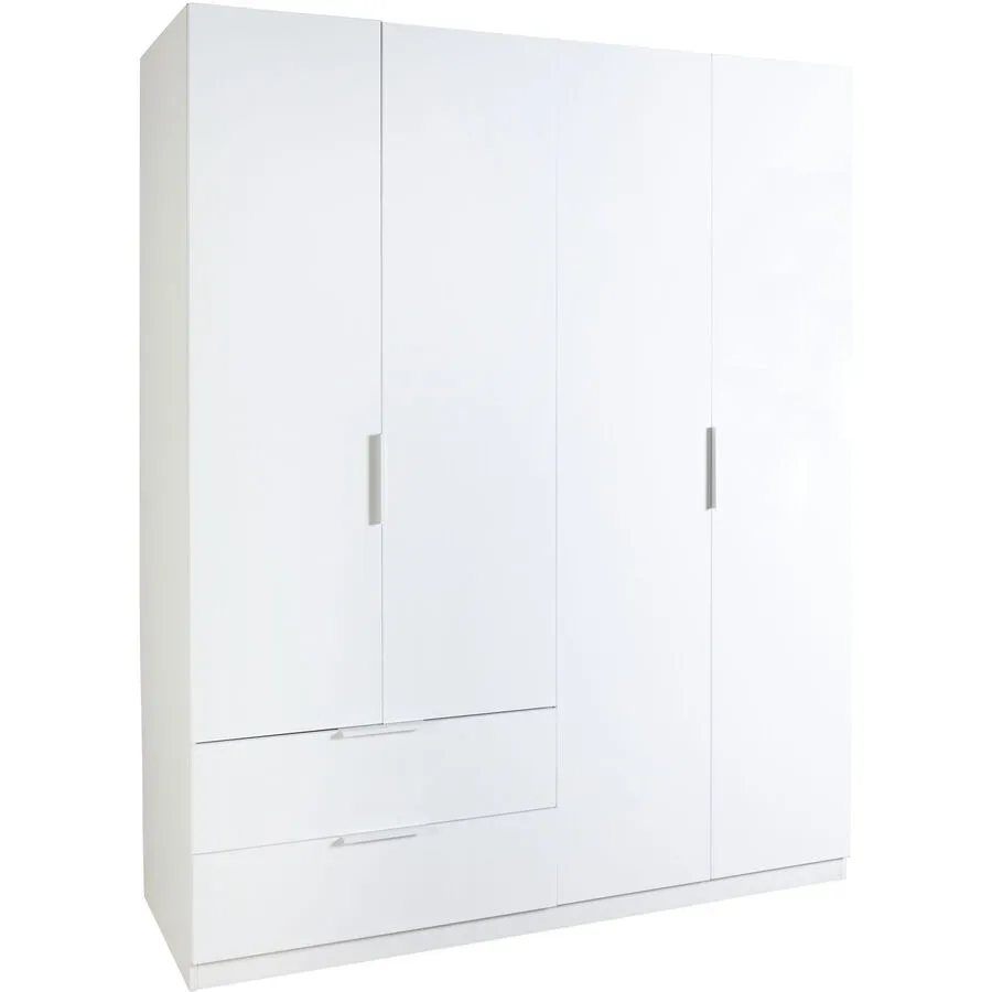 Schrank Gaiano Weiss Holz 122 cm 58 cm 200 cm - Material: Holzwerkstoff - Schrank