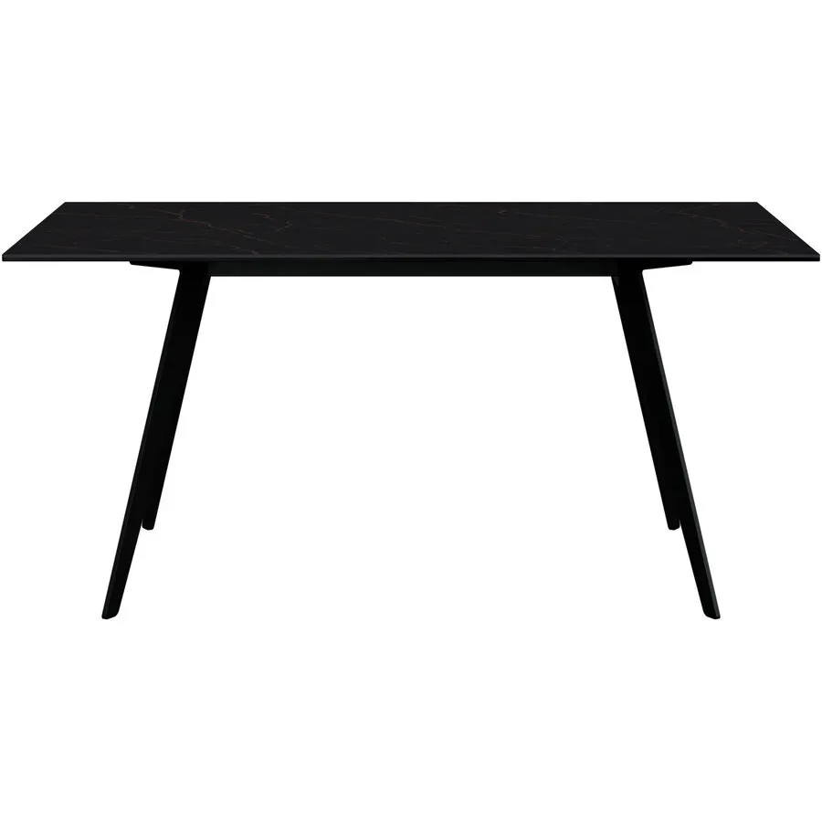 Esstisch Salazar Bronze/Schwarz Keramik 100 cm - Farbe: schwarz/bronze - Esstisch