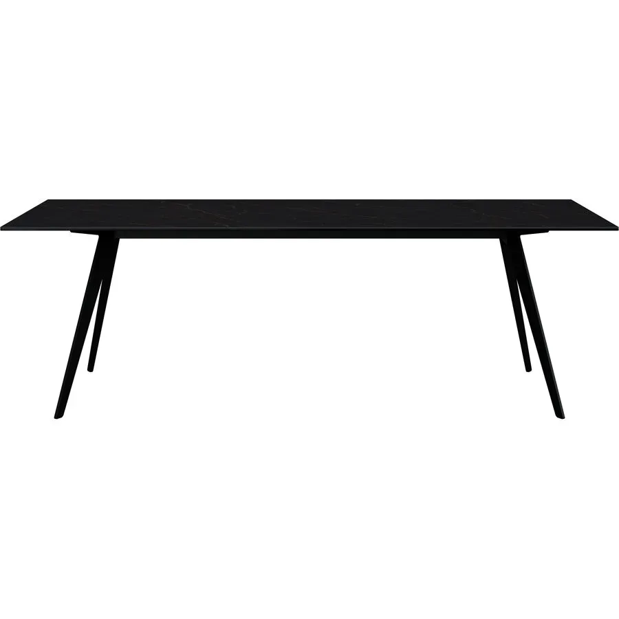 Esstisch Salazar Bronze/Schwarz Keramik 100 cm - Farbe: schwarz/bronze - Esstisch