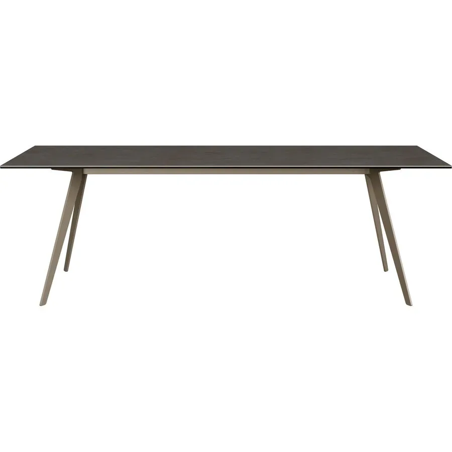 Esstisch Salazar Braun/Grau Keramik 100 cm - Farbe: taupe - Esstisch