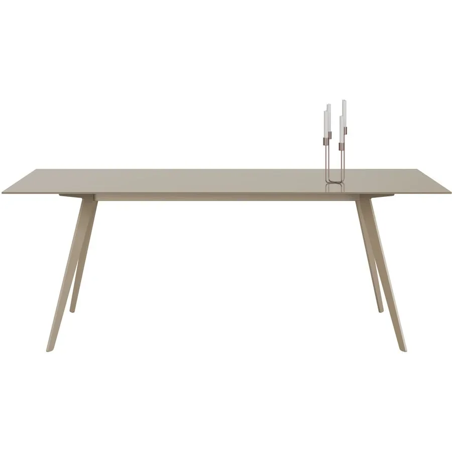 Esstisch Tame Beige Glas 100 cm - Esstisch