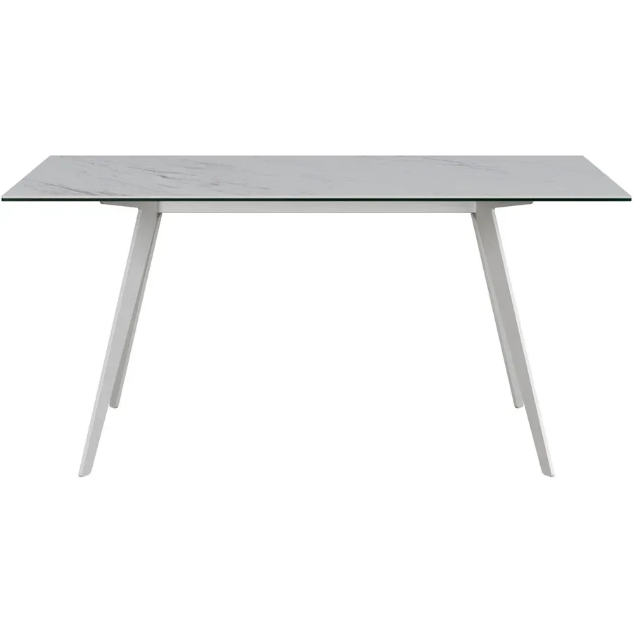 Esstisch Salazar Grau Keramik 100 cm - Farbe: hellgrau - Esstisch