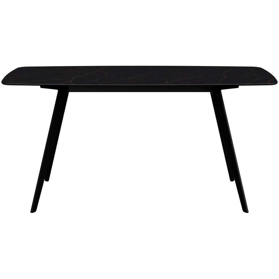 Esstisch Salazar Bronze/Schwarz Keramik 100 cm - Farbe: schwarz/bronze - Esstisch