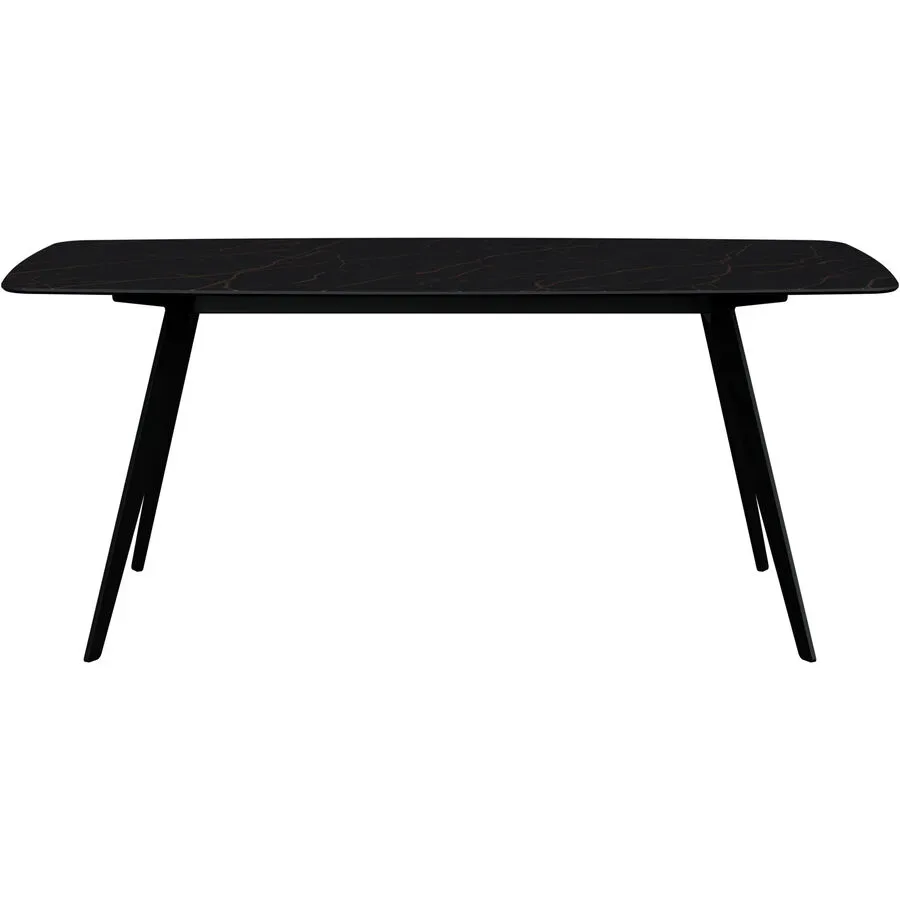 Esstisch Salazar Bronze/Schwarz Keramik 100 cm - Farbe: schwarz/bronze - Esstisch