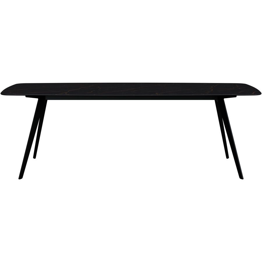 Esstisch Salazar Bronze/Schwarz Keramik 100 cm - Farbe: schwarz/bronze - Esstisch