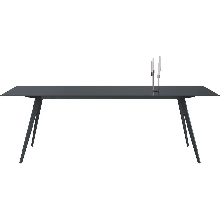 Esstisch Tame Grau Glas 100 cm - Farbe: graphit - Esstisch