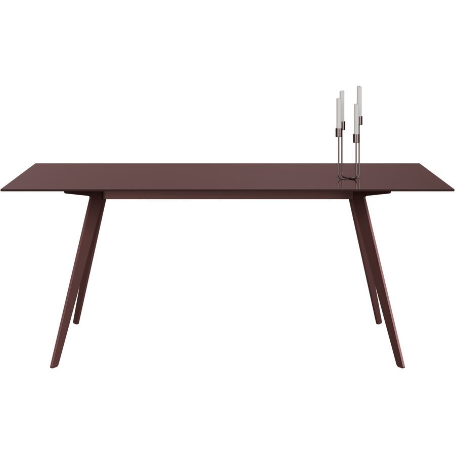 Esstisch Tame Rot Glas 100 cm - Farbe: bordeaux - Esstisch